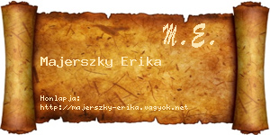 Majerszky Erika névjegykártya